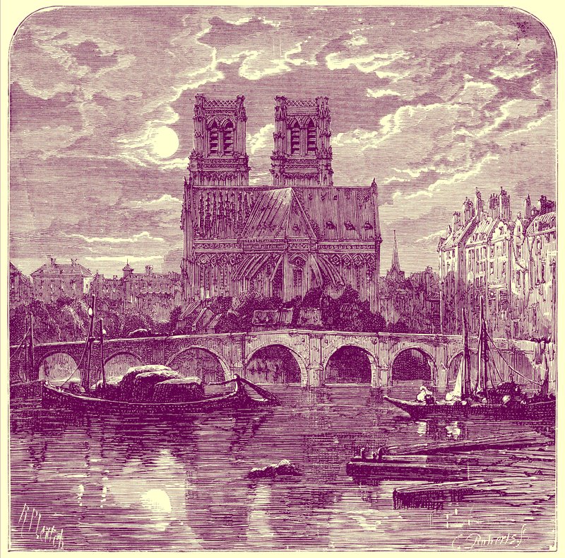 Catedral de Notre Dame, ilustración de 