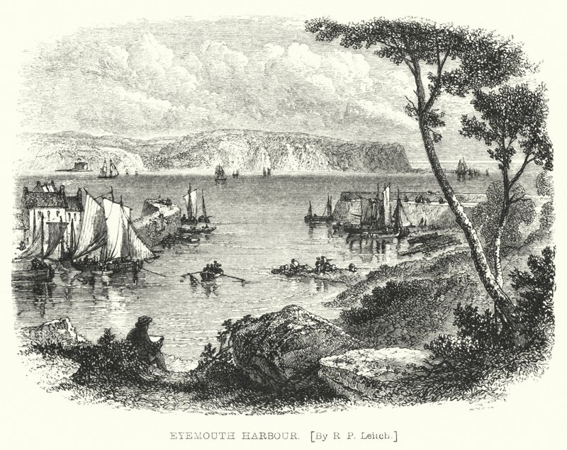Puerto de Eyemouth (grabado) de Richard Principal (after) Leitch