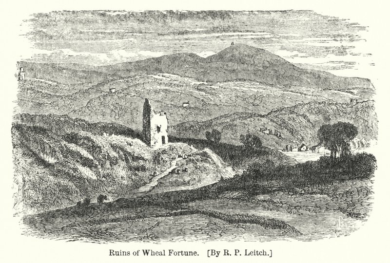 Ruinas de Wheal Fortune (grabado) de Richard Principal (after) Leitch