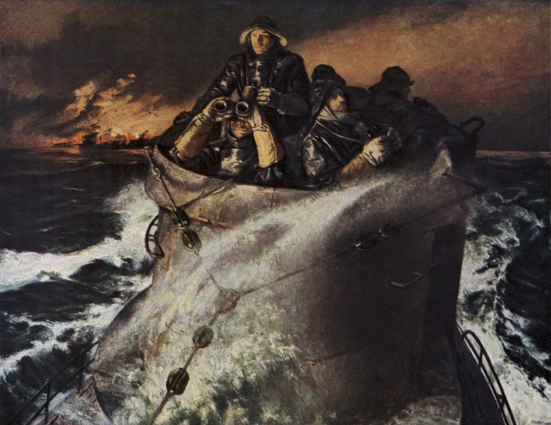 Después de la batalla con el convoy (litografía en color) de Richard Schreiber