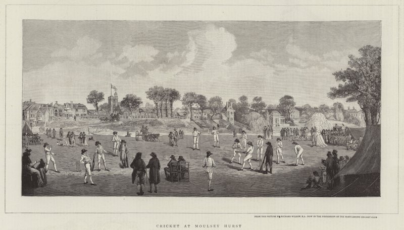 Críquet en Moulsey Hurst de Richard Westall