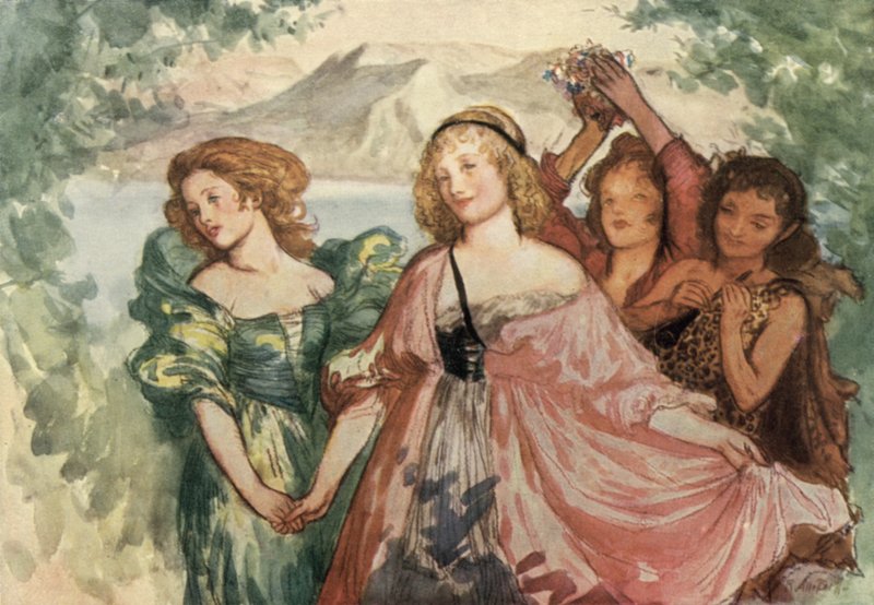 Ven, y baila mientras vas, en el ligero pie fantástico de Robert Anning Bell
