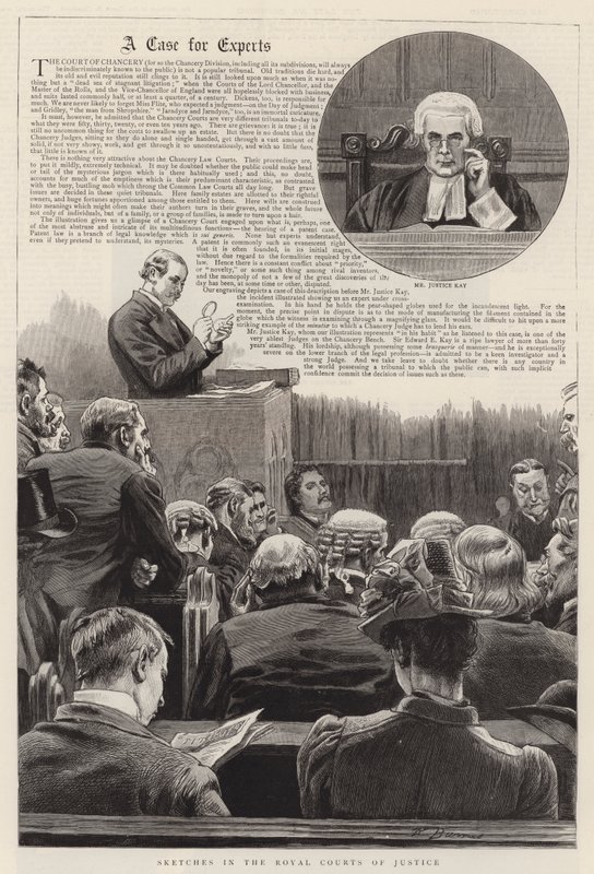 Bocetos en los Tribunales Reales de Justicia de Robert Barnes