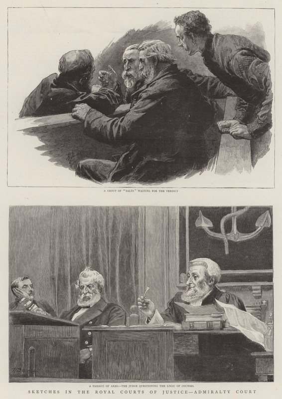 Bocetos en los Tribunales Reales de Justicia, Tribunal de Almirantazgo de Robert Barnes