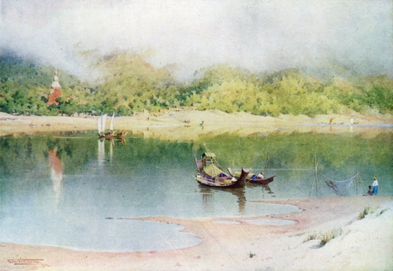 El río en Prome, neblinas matutinas de Robert George Talbot Kelly