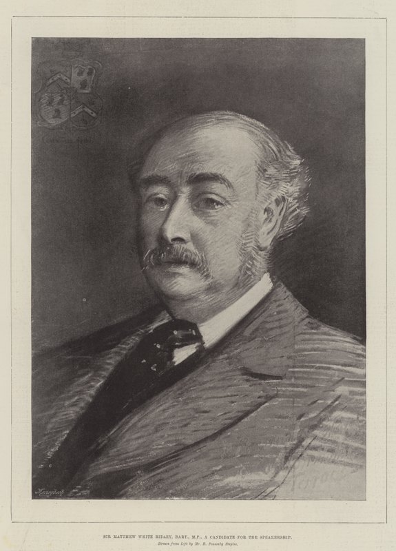 Sir Matthew White Ridley, Baronet, MP, candidato a la presidencia de Robert Ponsonby Staples