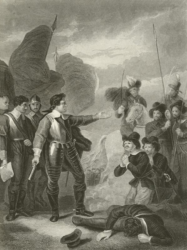 Cromwell suprimiendo el motín en el ejército de Robert Smirke