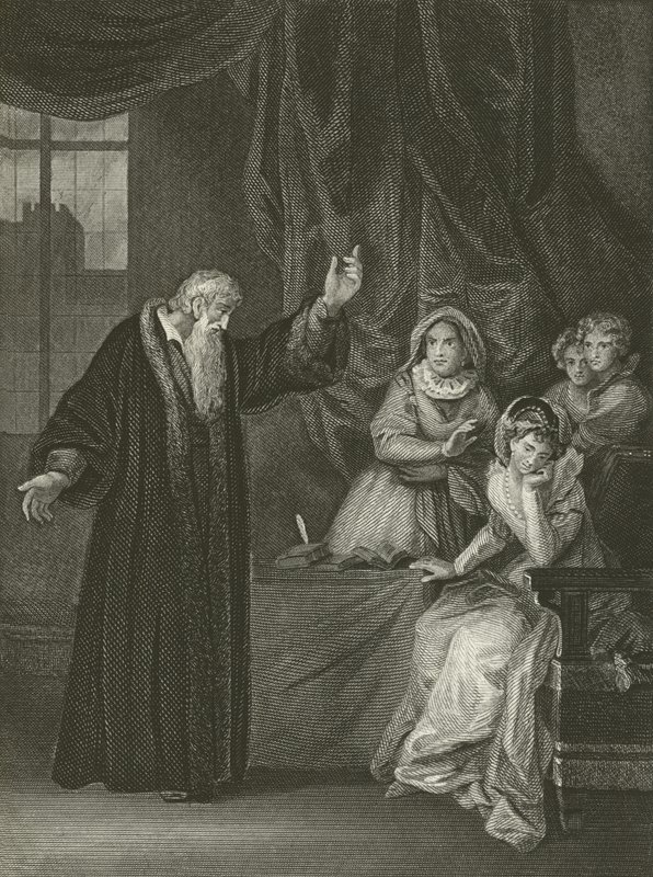 María Reina de Escocia reprendida por Knox de Robert Smirke