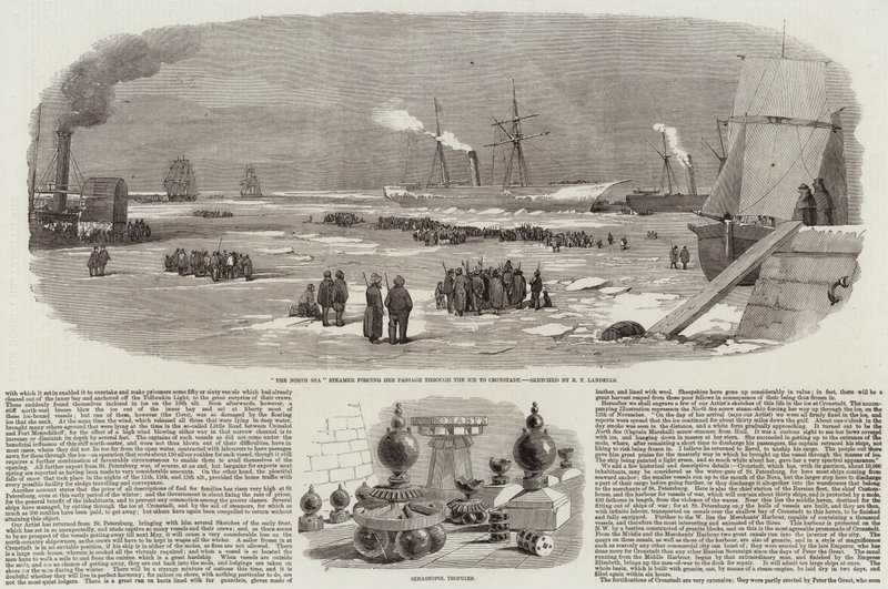 El hielo en Cronstadt y los trofeos de Sebastopol de Robert Thomas Landells
