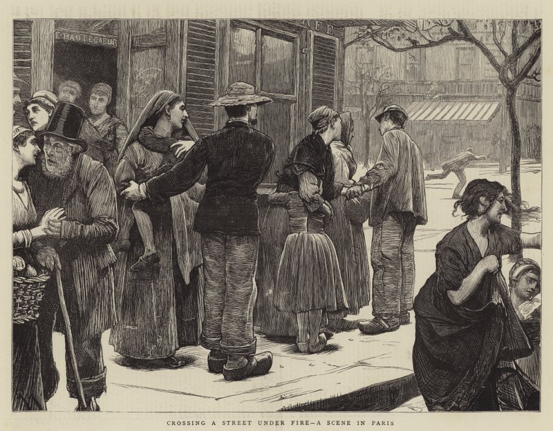 Cruzando una calle bajo fuego, una escena en París de Robert Walker Macbeth