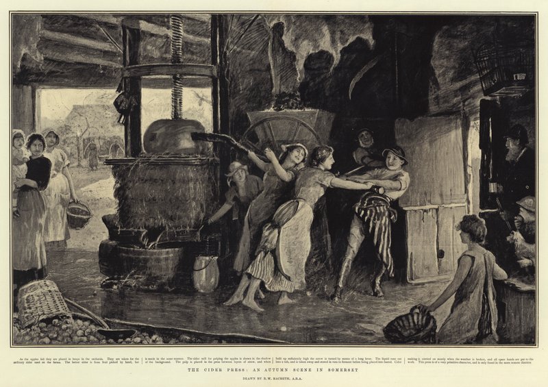 La prensa de sidra, una escena de otoño en Somerset de Robert Walker Macbeth