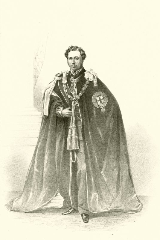 SAR Alberto Eduardo Príncipe de Gales (cromolitografía) de Robert (after) Dudley
