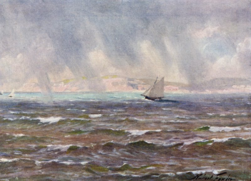 Una ráfaga repentina, Bahía de Cardigan de Robert (after) Fowler