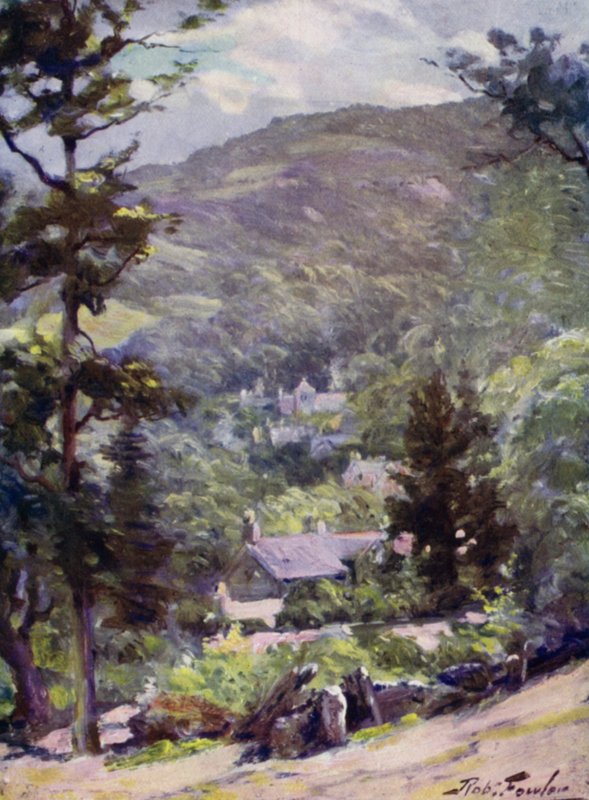 Vista distante de Bettws-y-Coed de Robert (after) Fowler