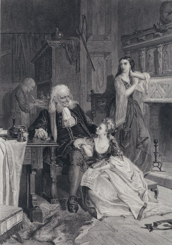 Ilustración para El Pirata de Sir Walter Scott de Robert (after) Herdman