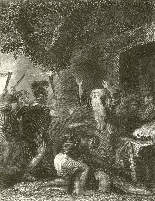 La masacre de los druidas (grabado) de Robert (after) Smirke