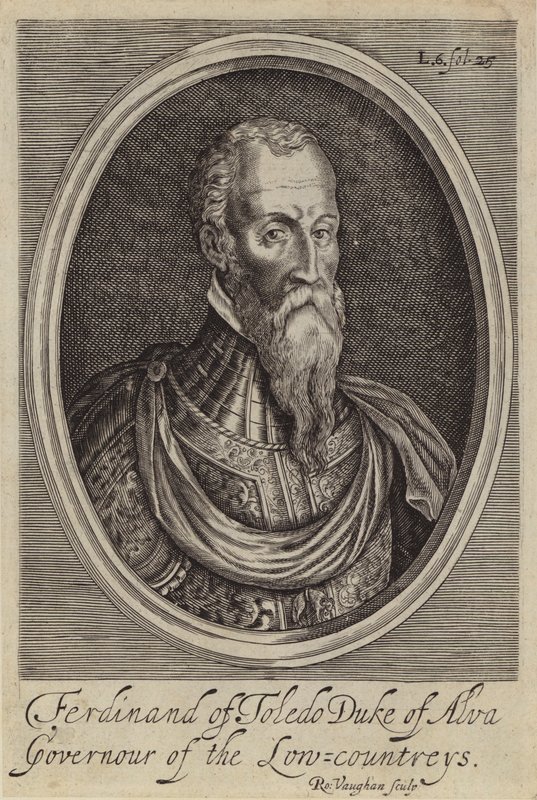Fernando Álvarez de Toledo, 3er Duque de Alba, General Español y Gobernador de los Países Bajos Españoles de Robert (after) Vaughan