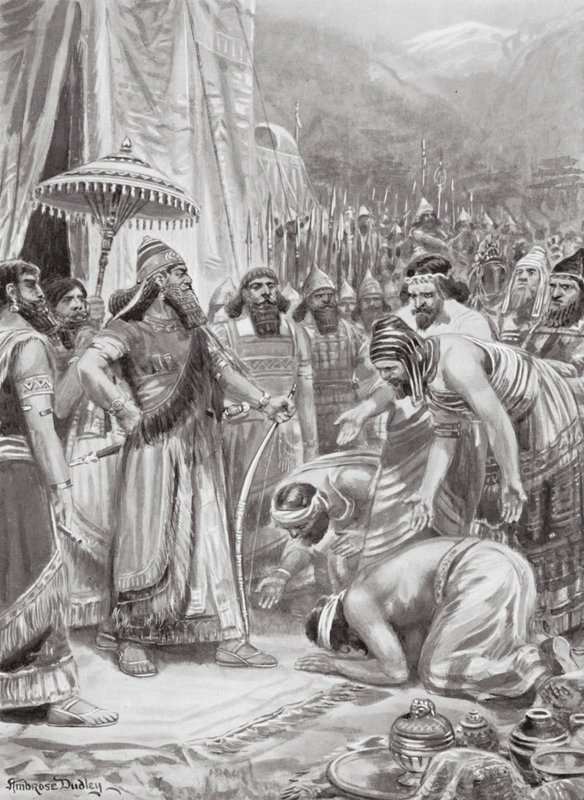 Compra de Assur-bani-pal (litografía) de Robert Ambrose Dudley