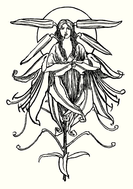Ilustración para Poemas de John Keats (litografía) de Robert Anning Bell