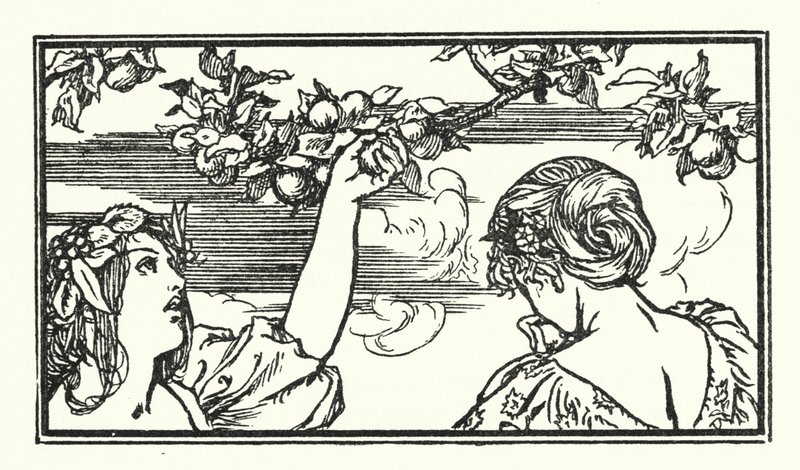 Ilustración para Poemas de John Keats de Robert Anning Bell