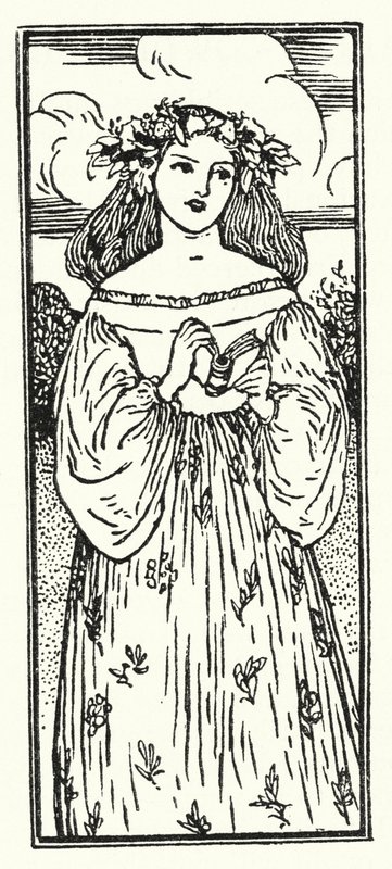 Ilustración para Poemas de John Keats (litografía) de Robert Anning Bell