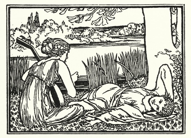 Ilustración para Poemas de John Keats: Endymion de Robert Anning Bell