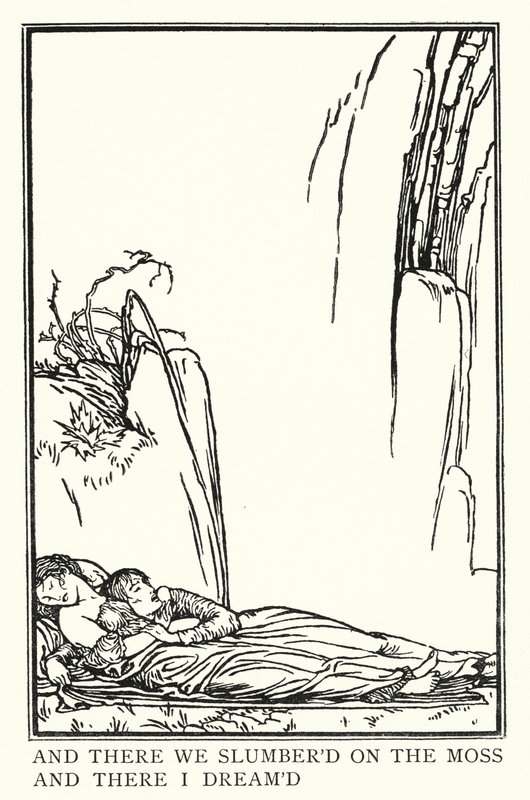 Ilustración para Poems by John Keats: La Belle Dame Sans Merci de Robert Anning Bell