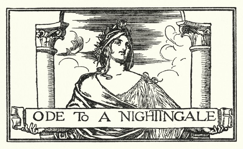 Ilustración para Poemas de John Keats: Oda a un Ruiseñor (litografía) de Robert Anning Bell