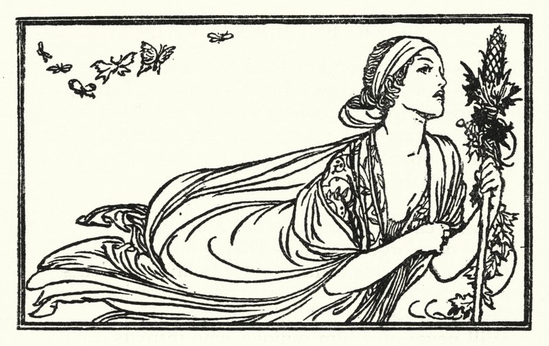 Ilustración para Poemas de John Keats: Sueño y Poesía de Robert Anning Bell