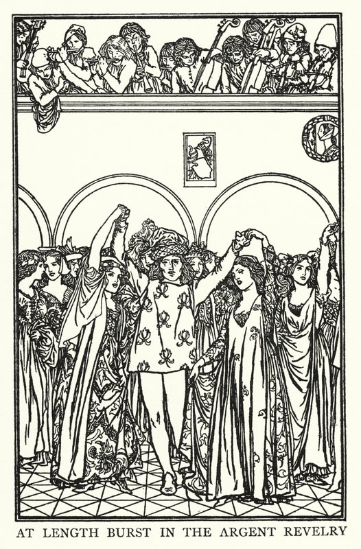 Ilustración para Poemas de John Keats: La víspera de Santa Inés de Robert Anning Bell