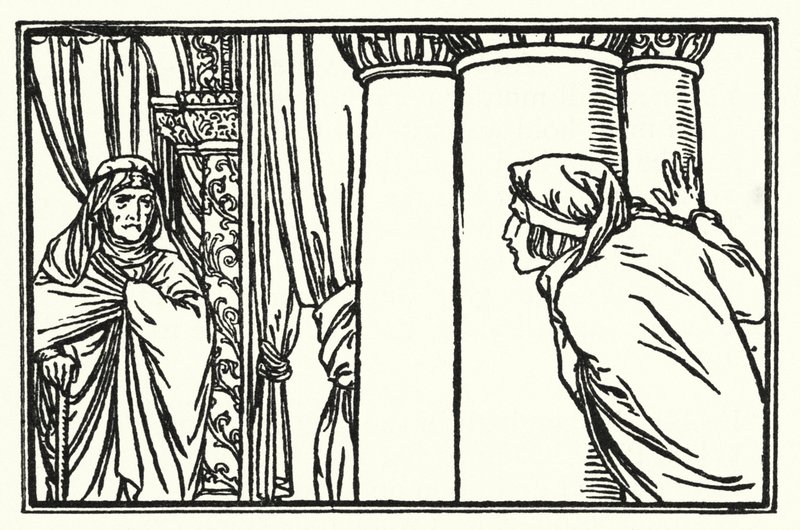 Ilustración para Poemas de John Keats: La víspera de Santa Inés de Robert Anning Bell