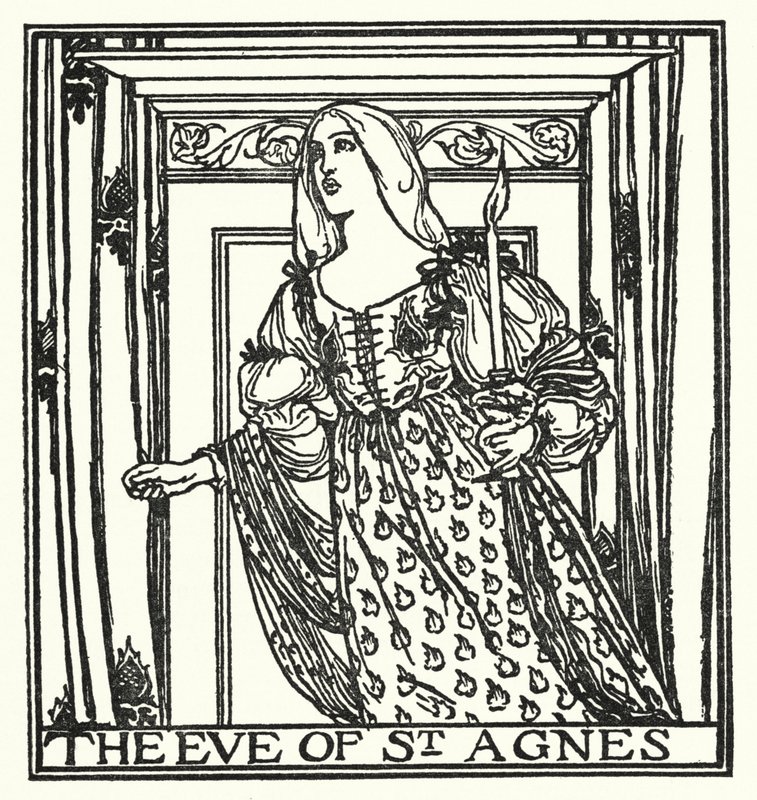Ilustración para Poemas de John Keats: La víspera de Santa Inés de Robert Anning Bell