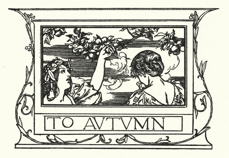 Ilustración para Poemas de John Keats: Al Otoño de Robert Anning Bell
