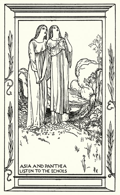 Shelley: Prometheus Unbound (litografía) de Robert Anning Bell
