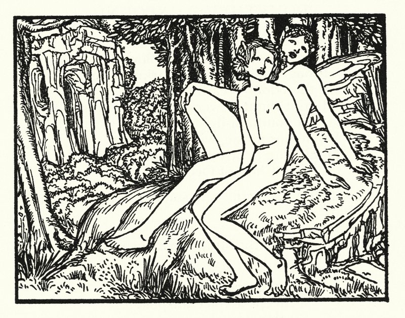 Shelley: Prometheus Unbound (litografía) de Robert Anning Bell