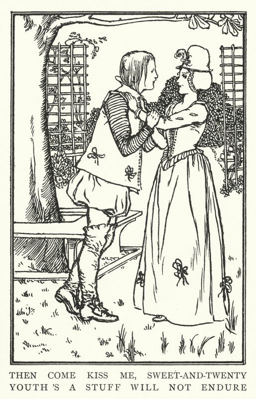 Entonces ven y bésame, dulce y veinte, la juventud es algo que no perdura de Robert Anning Bell
