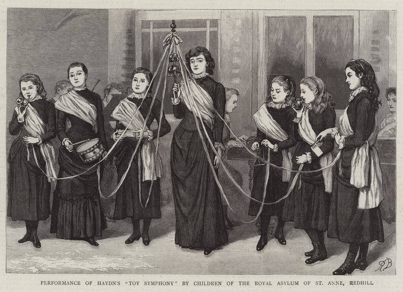 Interpretación de la Sinfonía de los Juguetes de Haydn por los niños del Asilo Real de Santa Ana, Redhill de Robert Barnes