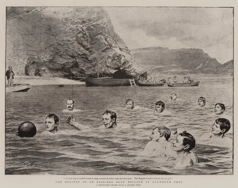 Las vacaciones de una brigada de chicos del East-end en Lulworth Cove de Robert Barnes