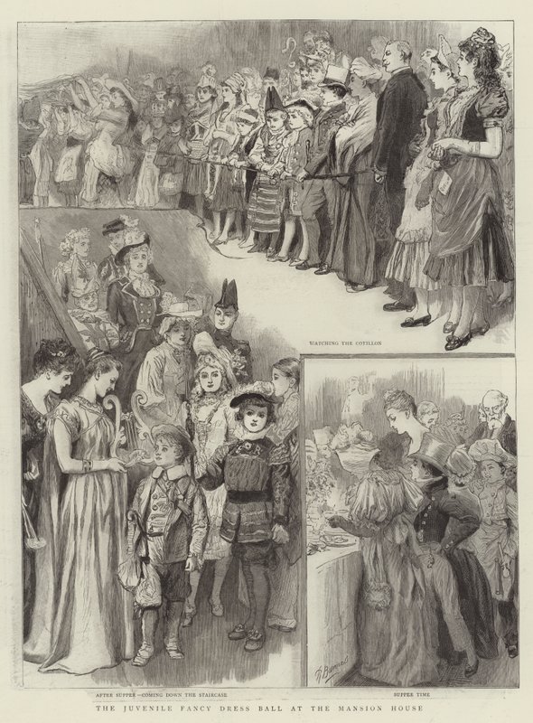 El baile de disfraces juvenil en la Mansion House de Robert Barnes