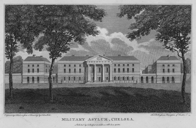 Asilo militar, Chelsea (grabado) de Robert Blemell (after) Schnebbelie