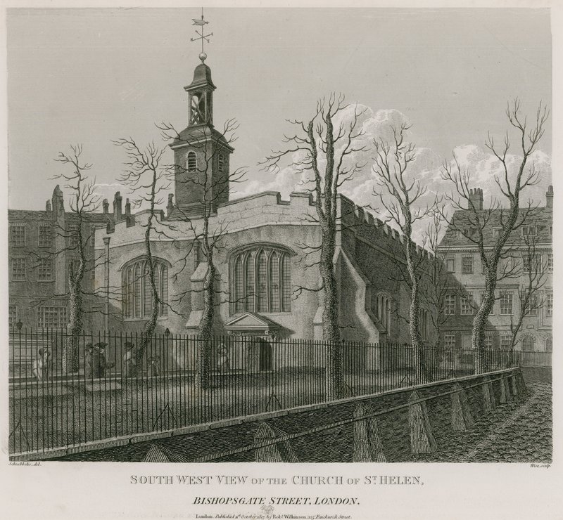 Iglesia de Santa Elena, Bishopsgate Street, Londres de Robert Blemell Schnebbelie