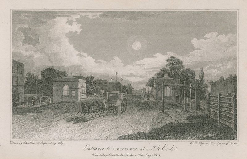 Entrada a Londres en Mile End de Robert Blemell Schnebbelie