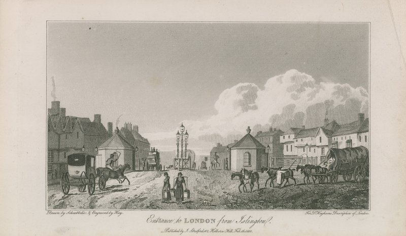 Entrada a Londres desde Islington de Robert Blemell Schnebbelie