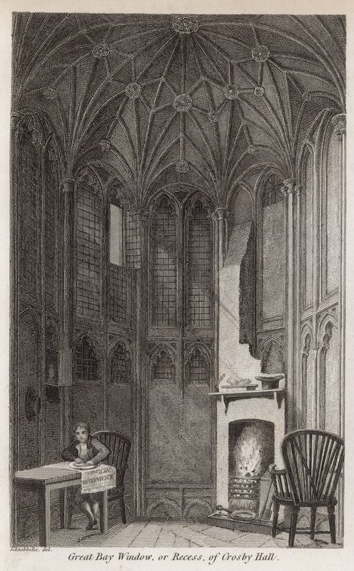 Gran ventanal o receso de Crosby Hall de Robert Blemell Schnebbelie