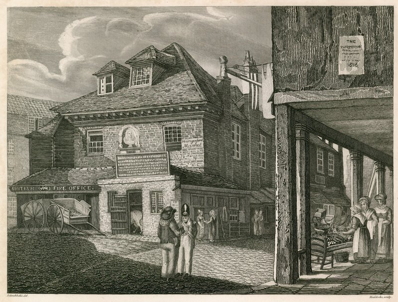 Mercado de Hungerford, cerca de York Buildings, The Strand, Londres de Robert Blemell Schnebbelie