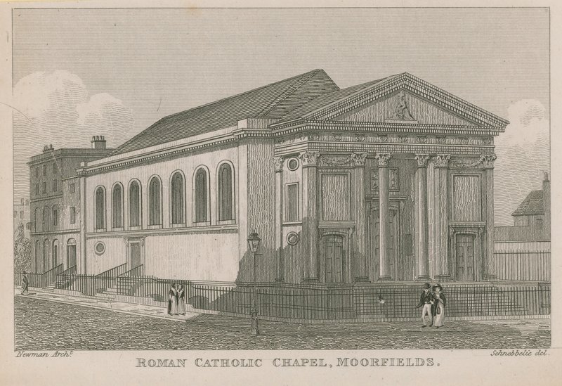 Capilla católica romana en Moorfields de Robert Blemell Schnebbelie
