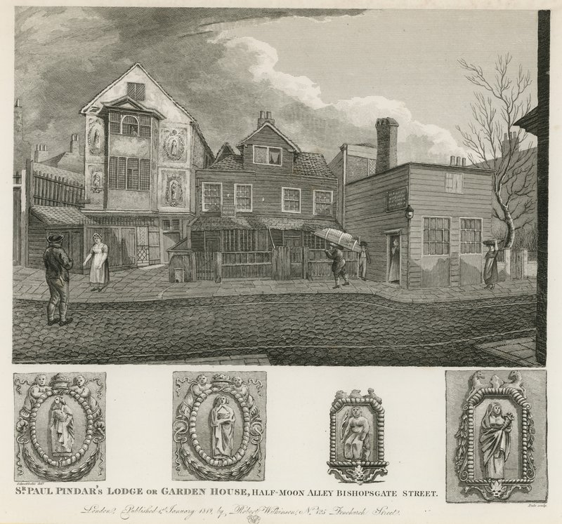 La casa de campo o pabellón de Sir Paul Pindar de Robert Blemell Schnebbelie