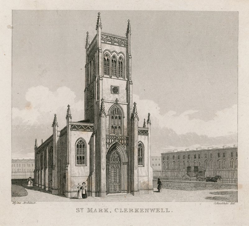 Iglesia de San Marcos, Clerkenwell de Robert Blemell Schnebbelie