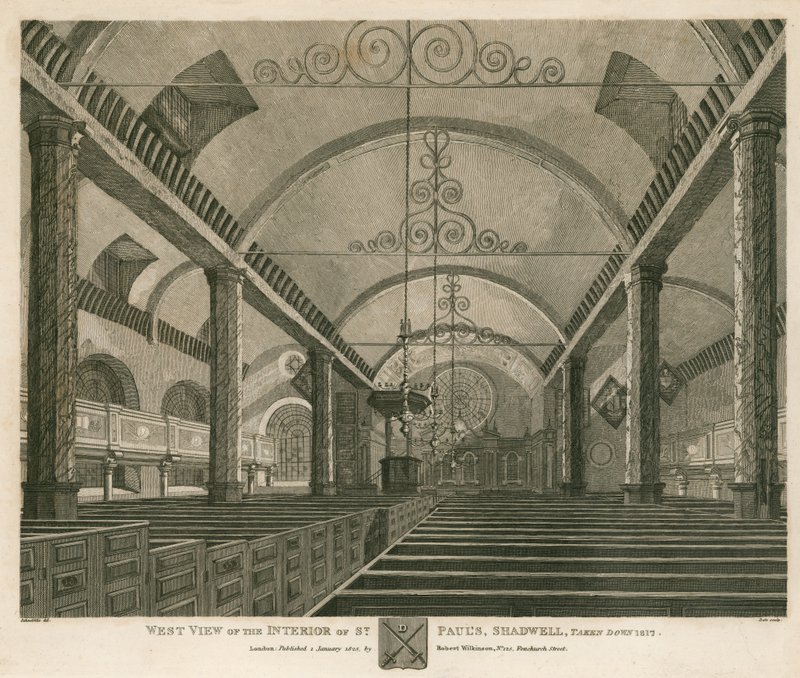 Vista oeste del interior de St Paul