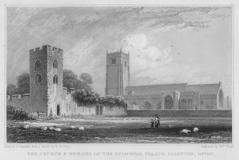 La Iglesia y Restos del Palacio Episcopal, Paignton, Devon de Robert Brandard